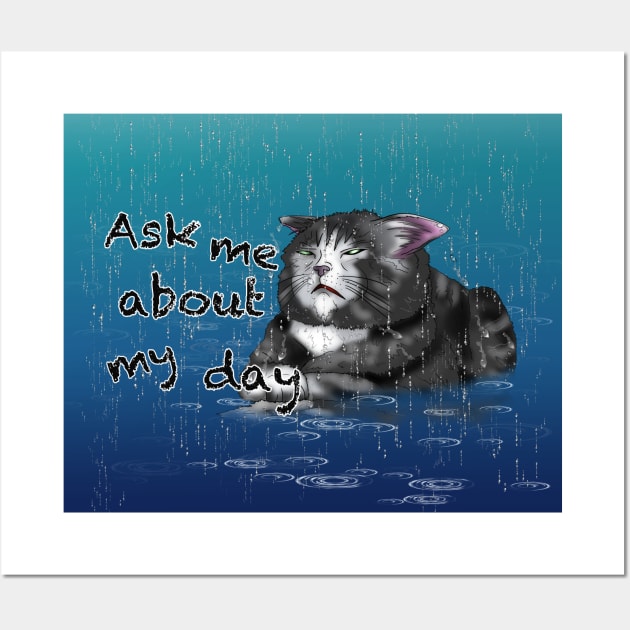 wet tuxedo cat Wall Art by cuisinecat